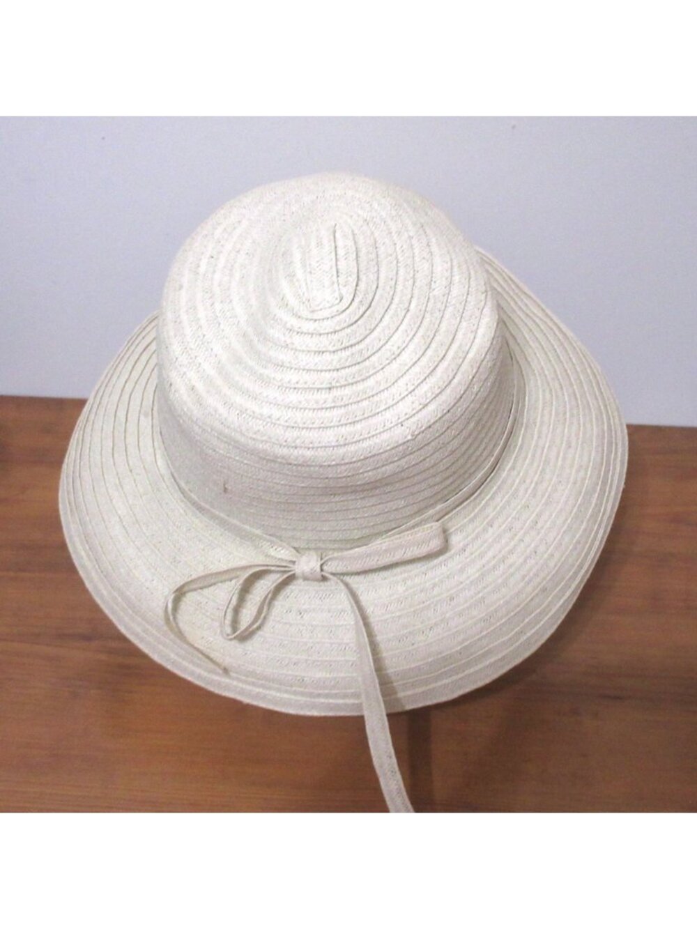Cotton Connection Womens Floppy Brimmed Sun Hat 100% Paper Straw Cream Packable
